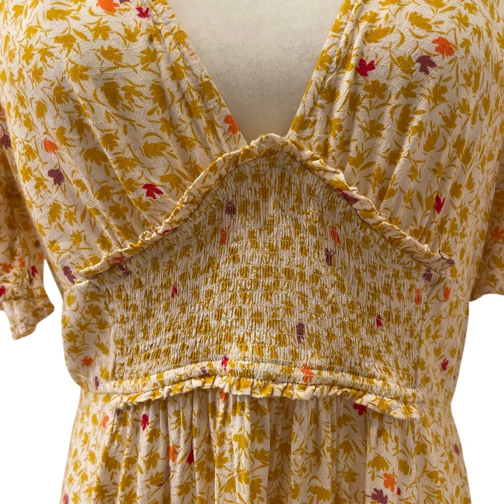 Free People In Full Bloom Midi Dress Size L - Picture 7 of 14